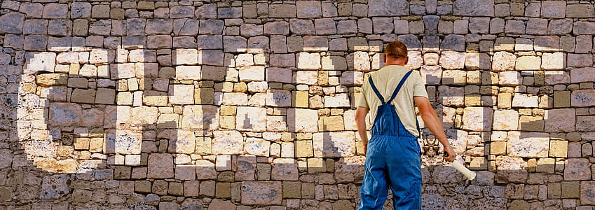 brown brick wall with Change painted text thumbnail