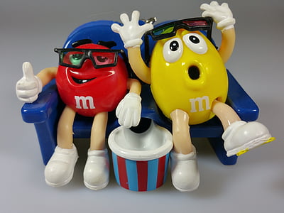 two red and yellow M&M's figurines thumbnail