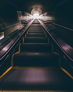 photography of underground escalator thumbnail