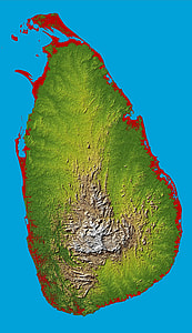 Topographic map of Sri Lanka thumbnail