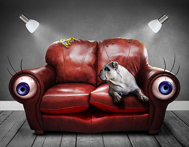 brown leather loveseat couch thumbnail