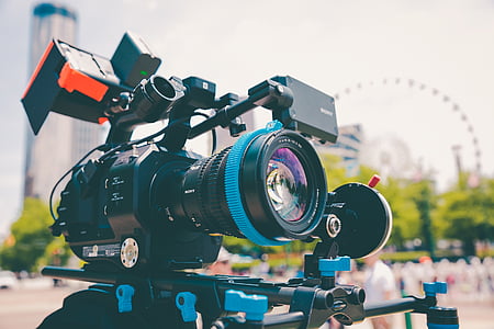 black and blue video camera thumbnail