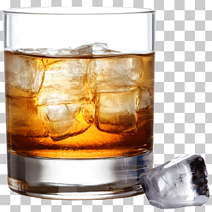 Bourbon whiskey Distilled beverage Cocktail Scotch whisky, beer splash, rock glass filled with liquid and ice PNG clipart