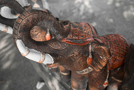 wooden elephant decor thumbnail