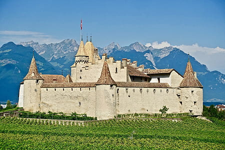 castle near mountain thumbnail