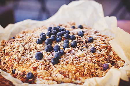 baked pie with blueberries on top thumbnail