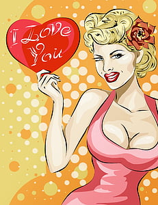 woman wearing pink halter dress illustration thumbnail