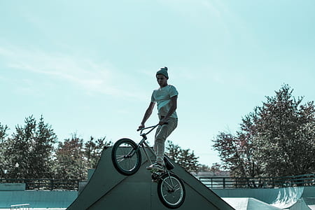 man riding BMX bike thumbnail