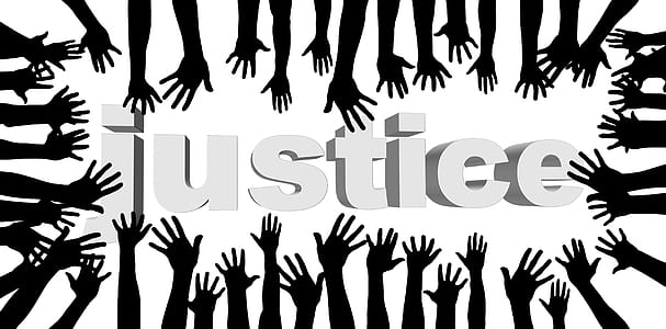 justice text overlay thumbnail