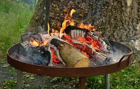 bonfire on fire pit thumbnail