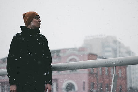 Man Wearing Black Jacket thumbnail