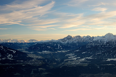bird's-eye view photography mountain range thumbnail