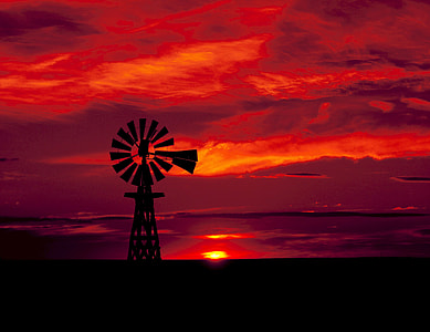 Windmill silhouette photography thumbnail