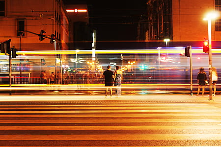 Two People Standing On Street thumbnail