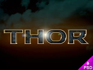 Thor Text Style psd file