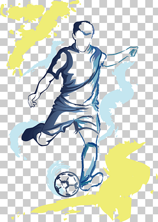Football Kickball, Drawing Football Players, man kicking soccer ball poster PNG clipart