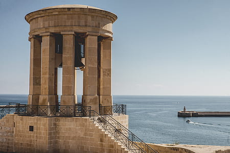 stairs, sea, landscape, nature thumbnail