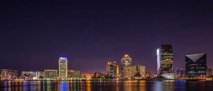 Panorama Photography of City at Night thumbnail