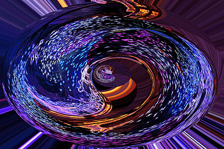 purple, blue, and black abstract artwork thumbnail