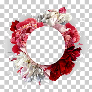 Flower Watercolor painting Floral design, Hand painted watercolor red floral background, white, pink, and red faux flowers wreath PNG clipart