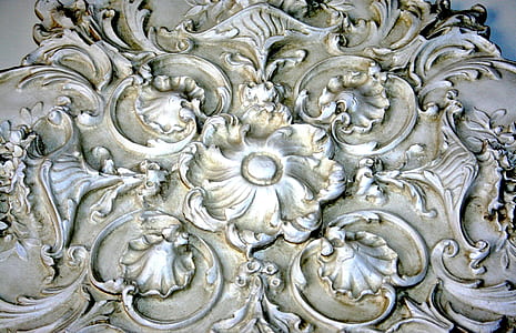 gray frame with embossed flowers thumbnail