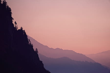 dawn, landscape, mountains, nature thumbnail