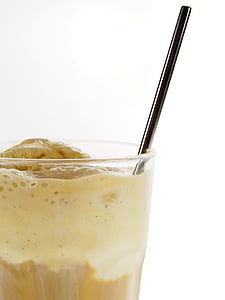 black straw on clear drinking glass thumbnail