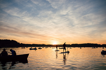 Paddleboarding on a lake thumbnail