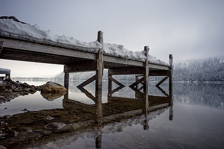black wooden dock thumbnail