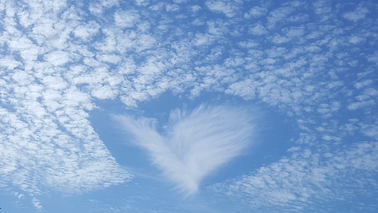 heart-shaped clouds photograph thumbnail