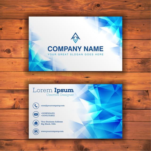 Light blue business card ai file