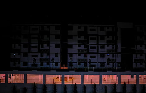 building, architecture, night, dark thumbnail