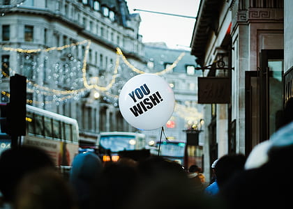 selective focus photography of You Wish signage thumbnail