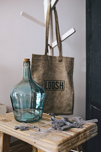 Coloured decorational bottles in various places thumbnail