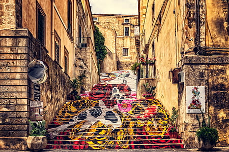 photo of stairs with mural thumbnail