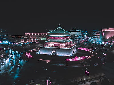 time-lapse photography of city at night thumbnail