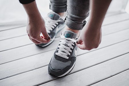 Grey sport shoes thumbnail