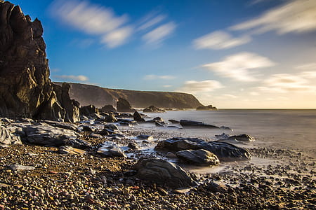 Scenic View of Sea Against Dramatic Sky thumbnail