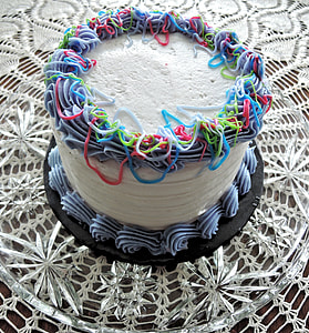 Decorated White Cake, Sweet Frosting thumbnail