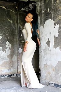 woman in white long-sleeved dress thumbnail