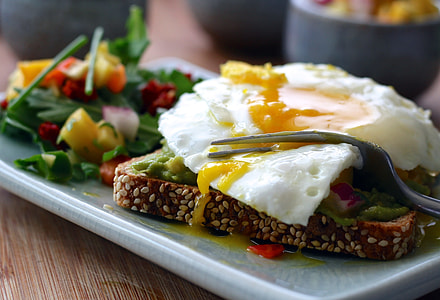 cooked food on top of white ceramic plate thumbnail