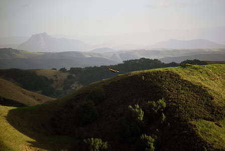 aerial photography of hills thumbnail