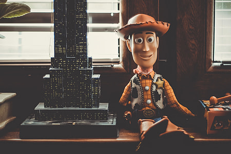 Sheriff woody near building scale model thumbnail
