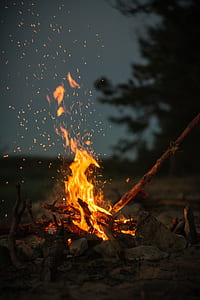 shallow focus photography of bonfire thumbnail