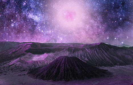 view of milky way during night time thumbnail