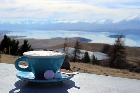 teacup and saucer on gray surface thumbnail
