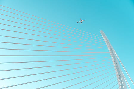 airplane above white post thumbnail
