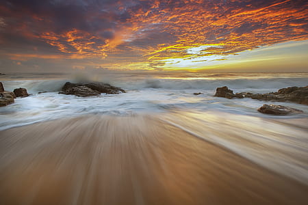 nature, sky, sunset, clouds thumbnail