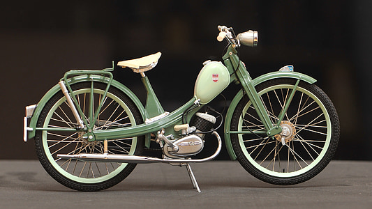 teal and green pedal moped bike thumbnail
