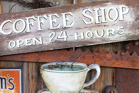 Coffee Shop Open 24-Hours signage thumbnail